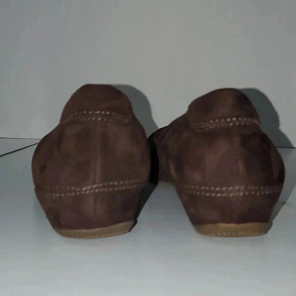 ECCO BUCKLE BALLERINA FLATS SUEDE COFFEE ESPRESSO BROWN WOMENS 37 - Picture 6 of 14